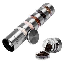 Moedor de Pimenta Temperos Sal e Graos 5 em 1 Manual Ceramica Biscuitt Spices Inox 1